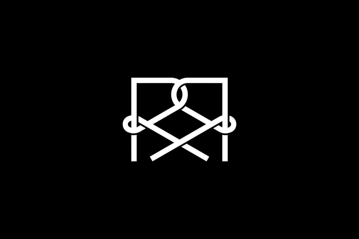 Initial Letter RR Monogram Logo Design vector