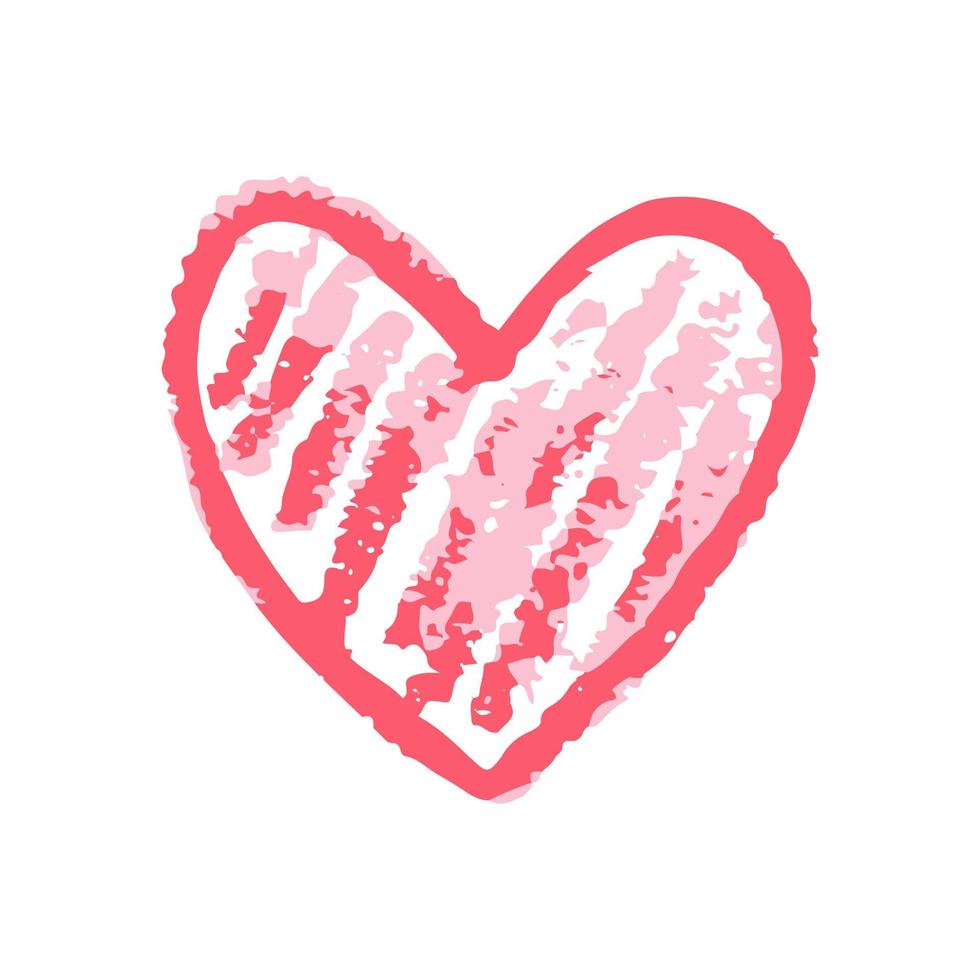 Icon in hand draw style. Drawing with wax crayons vector