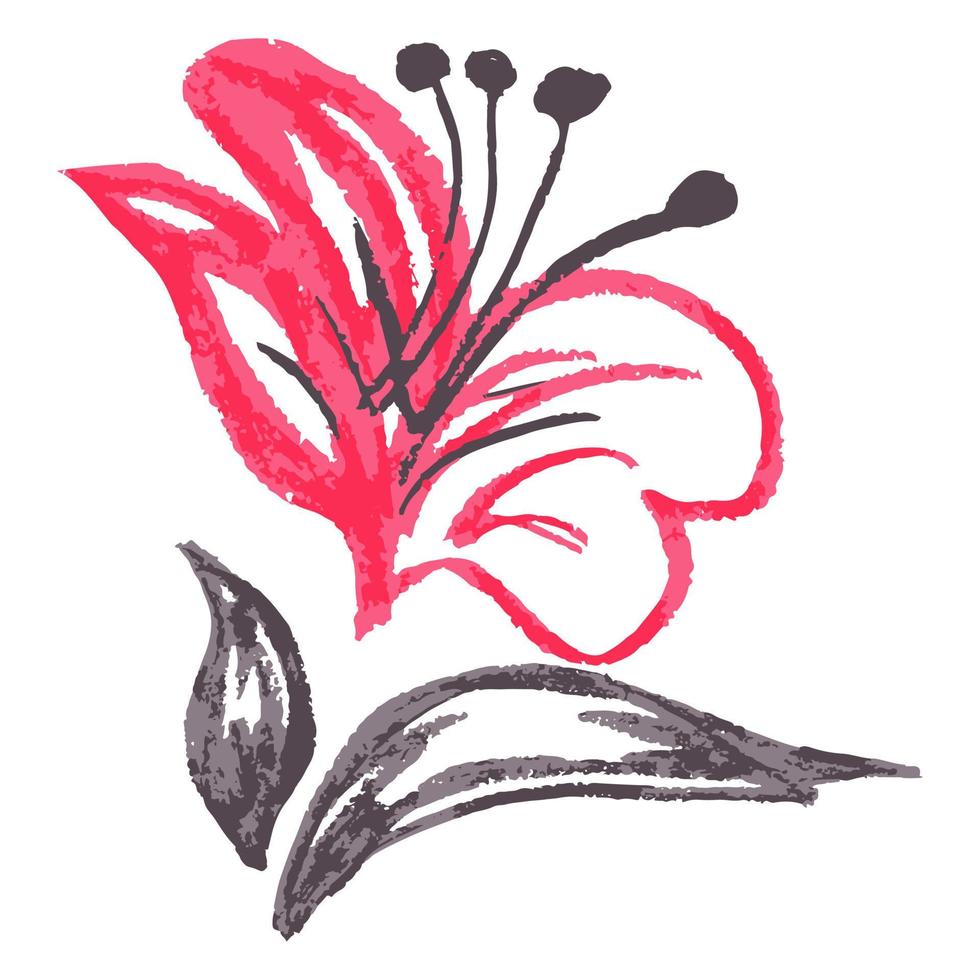 Icon in hand draw style. Drawing with wax crayons vector