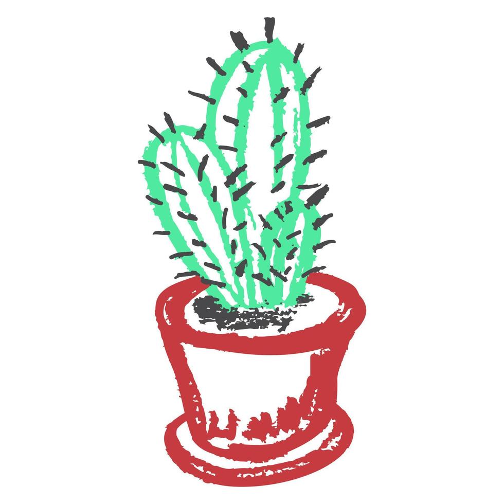 Icon in hand draw style. Drawing with wax crayons, children's creativity vector