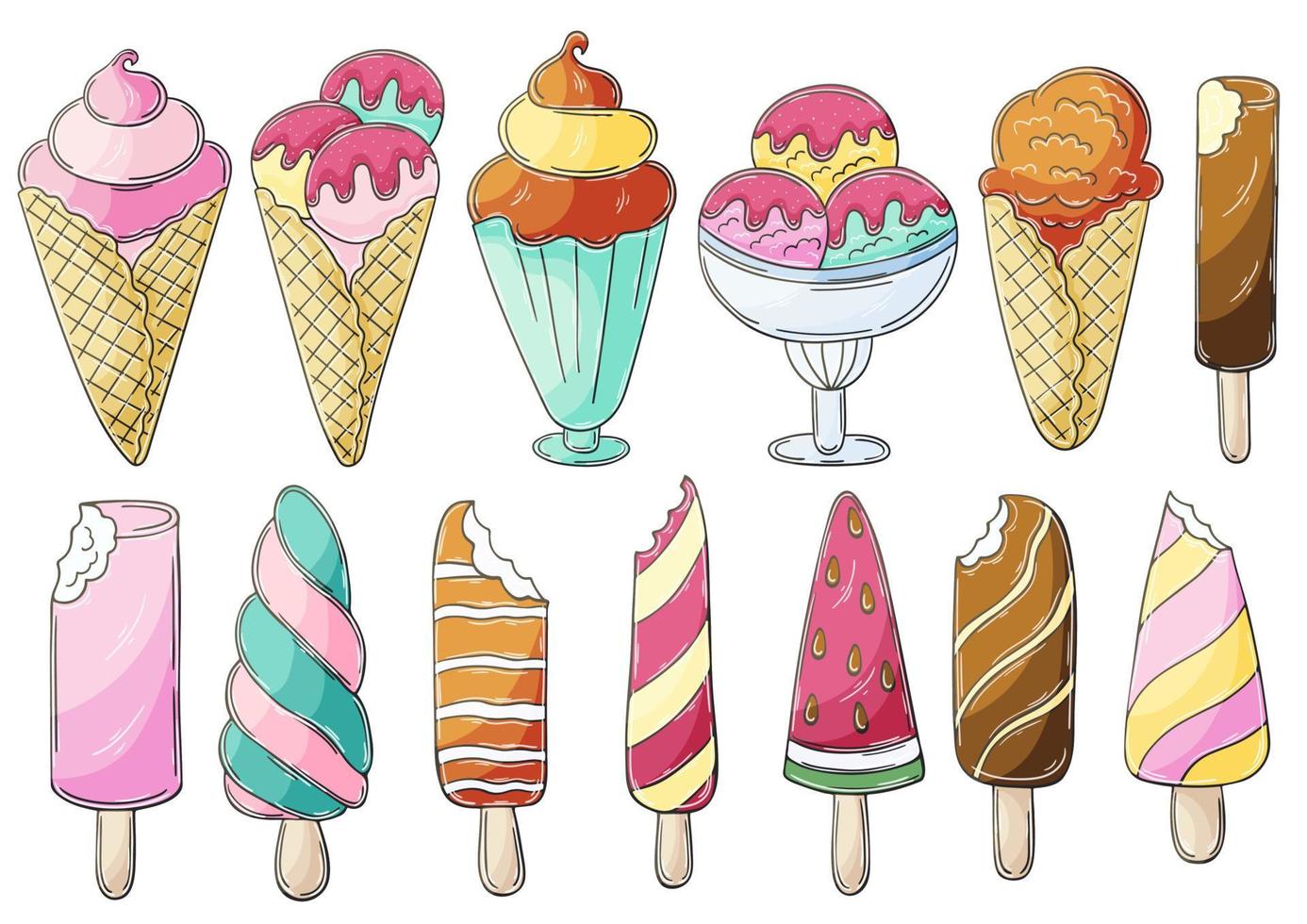 ilustración en estilo de dibujo a mano. postre dulce, elemento gráfico para el diseño vector