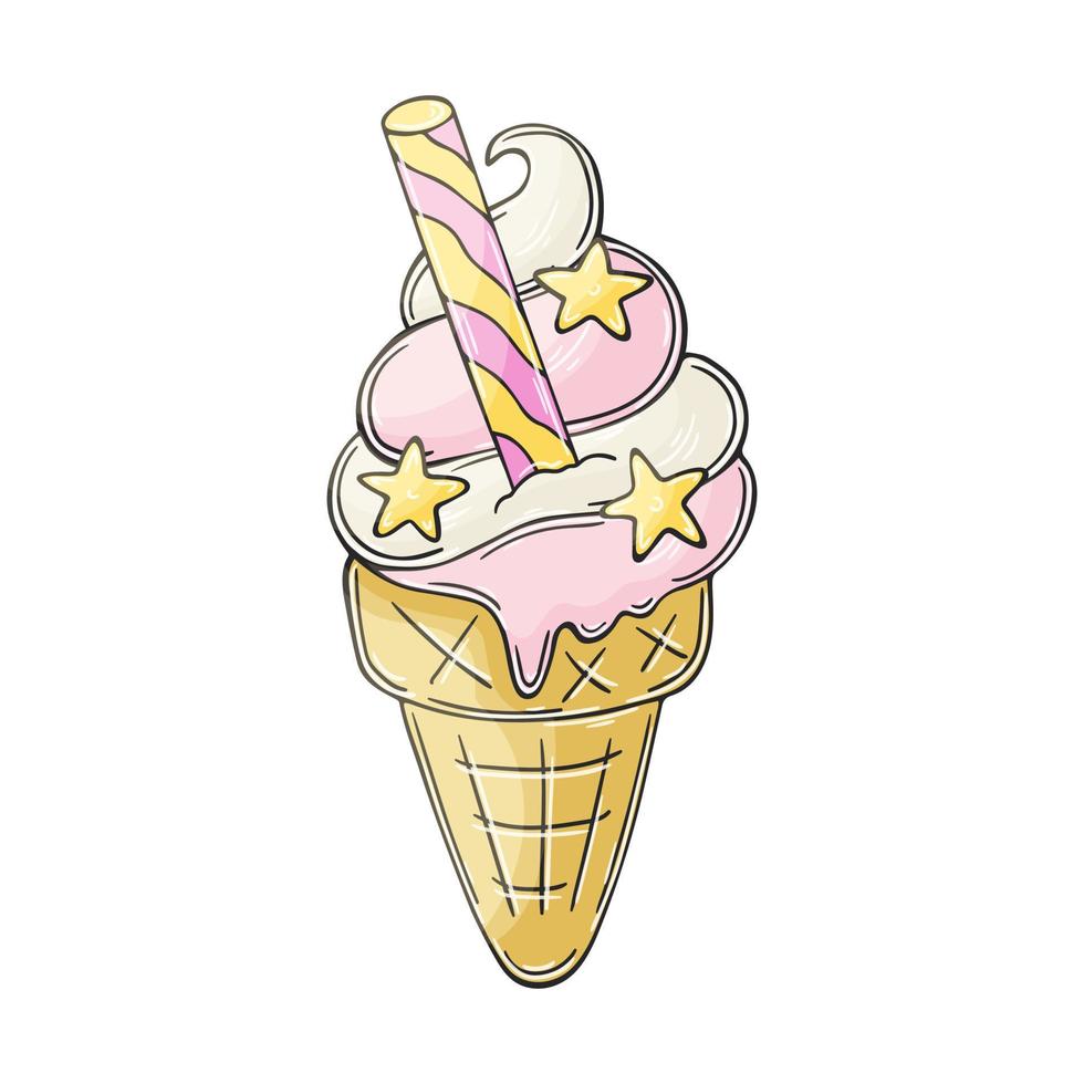 Illustration in hand draw style. Sweet dessert, graphic element for design vector