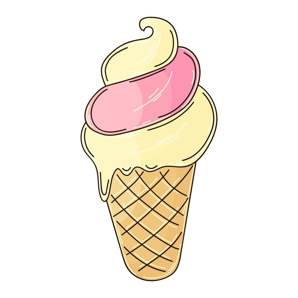 ilustración en estilo de dibujo a mano. postre dulce, elemento gráfico para el diseño vector