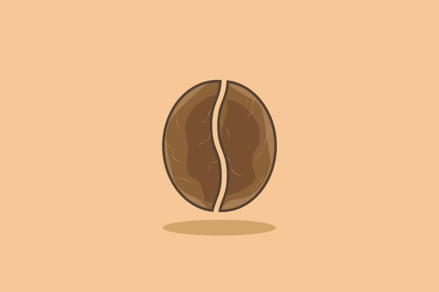 coffee bean vector flat design
