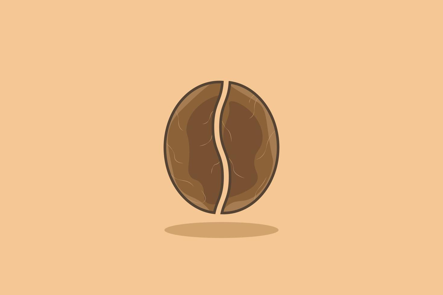 diseño plano de vector de grano de café