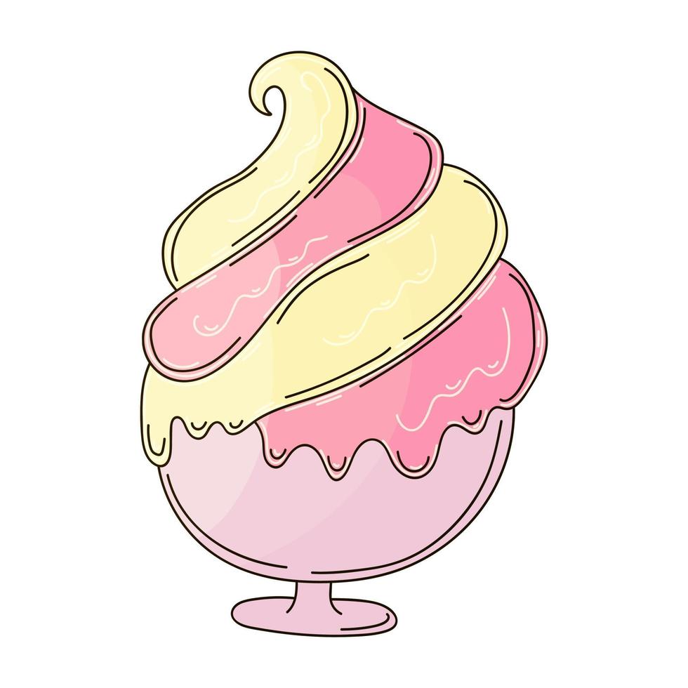 ilustración en estilo de dibujo a mano. postre dulce, elemento gráfico para el diseño vector