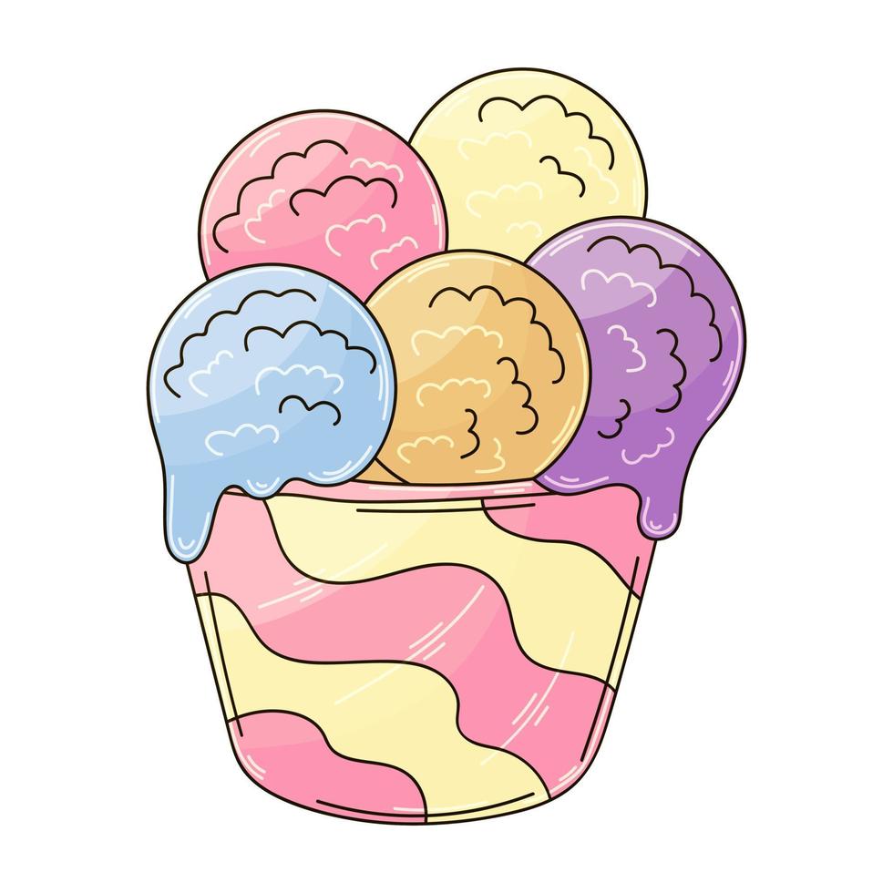 Illustration in hand draw style. Sweet dessert, graphic element for design vector