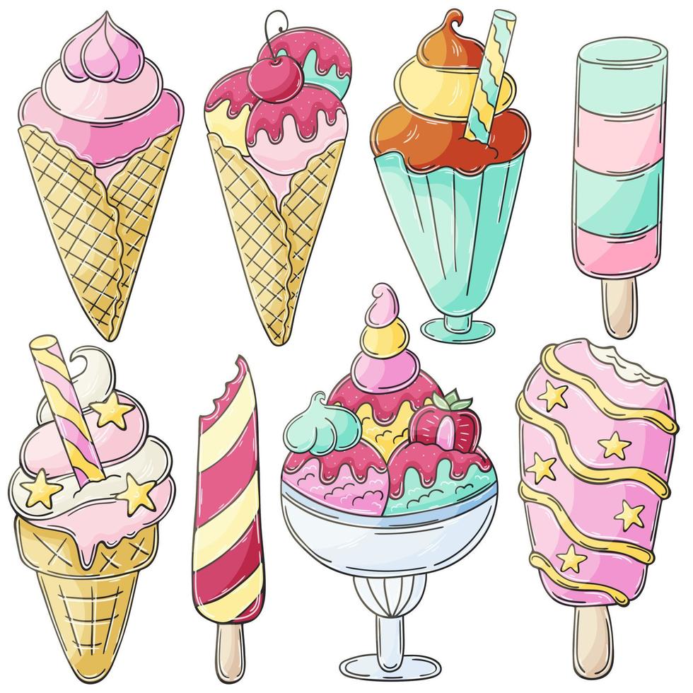 ilustración en estilo de dibujo a mano. postre dulce, elemento gráfico para el diseño vector