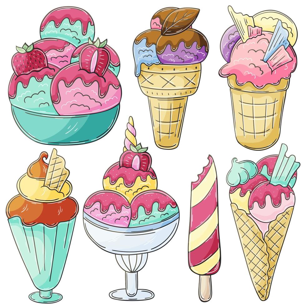 Illustration in hand draw style. Sweet dessert, graphic element for design vector