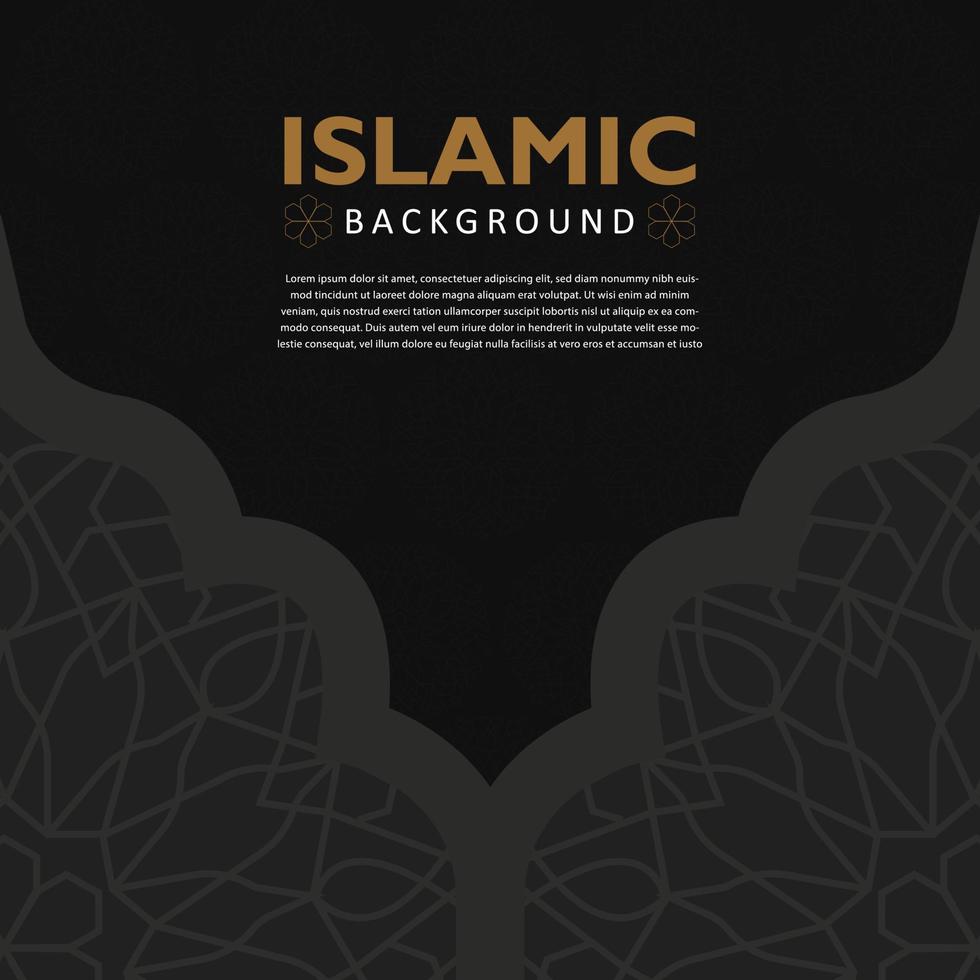 Dark style Islamic background vector Arabic pattern graphic design.