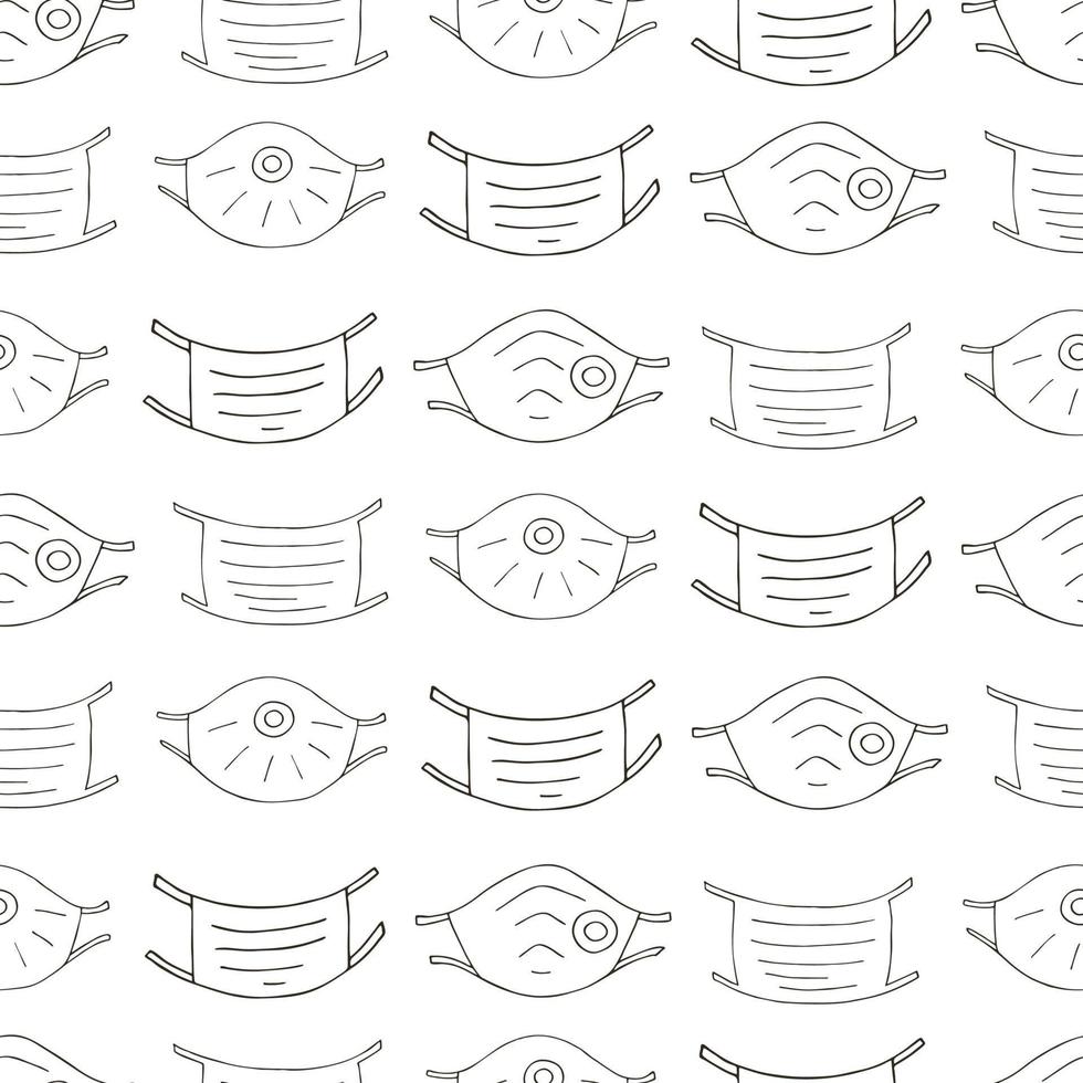 Monochrome medical seamless pattern. Coloring pages, black and white vector