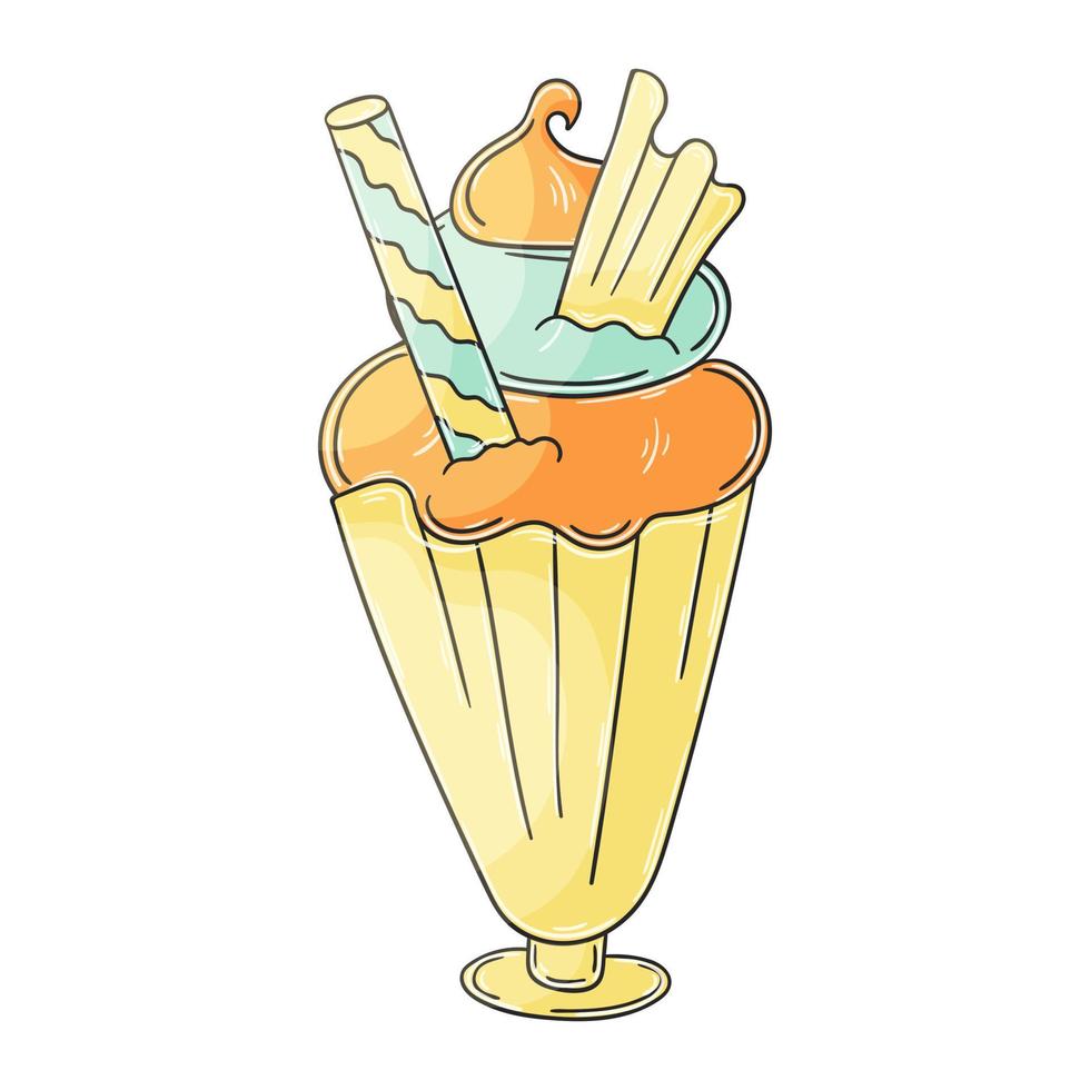 Illustration in hand draw style. Sweet dessert, graphic element for design vector