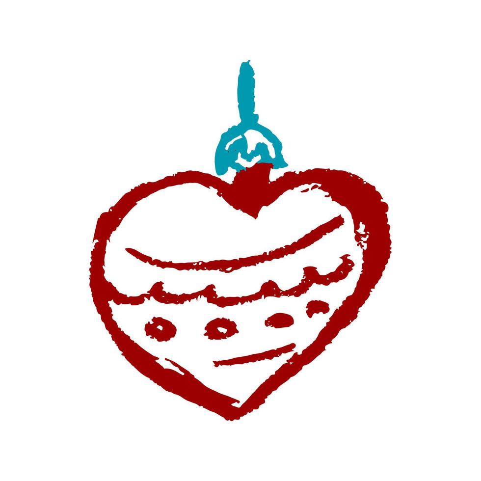 Icon in hand draw style. Drawing with wax crayons, children's creativity vector
