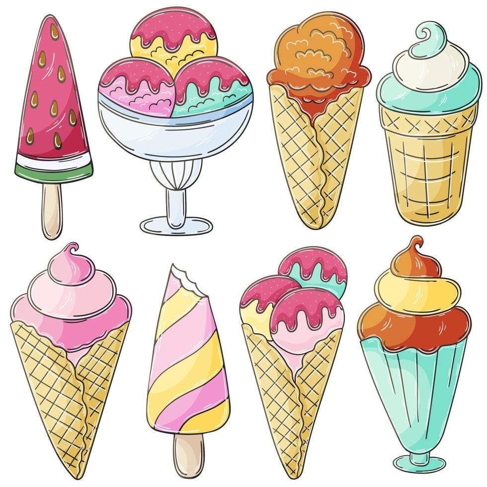 Illustration in hand draw style. Sweet dessert, graphic element for design vector