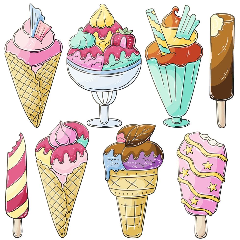 Illustration in hand draw style. Sweet dessert, graphic element for design vector