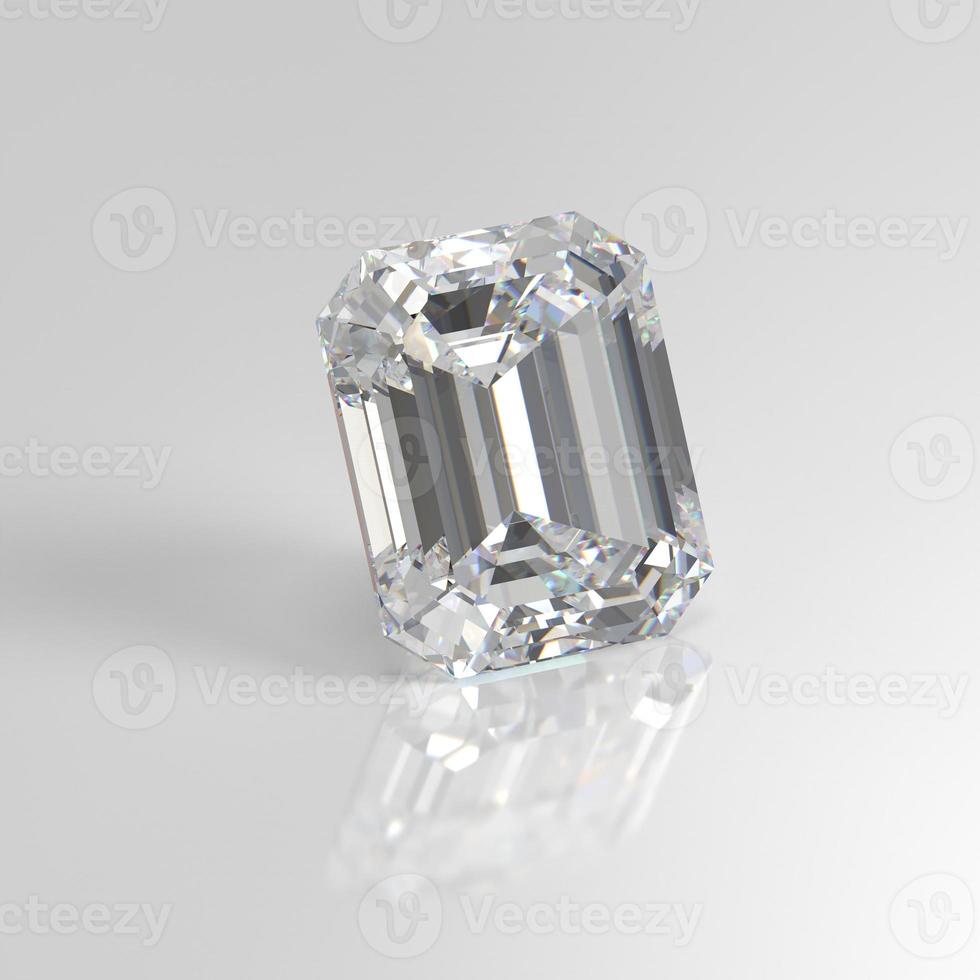 diamante piedra preciosa esmeralda 3d render foto