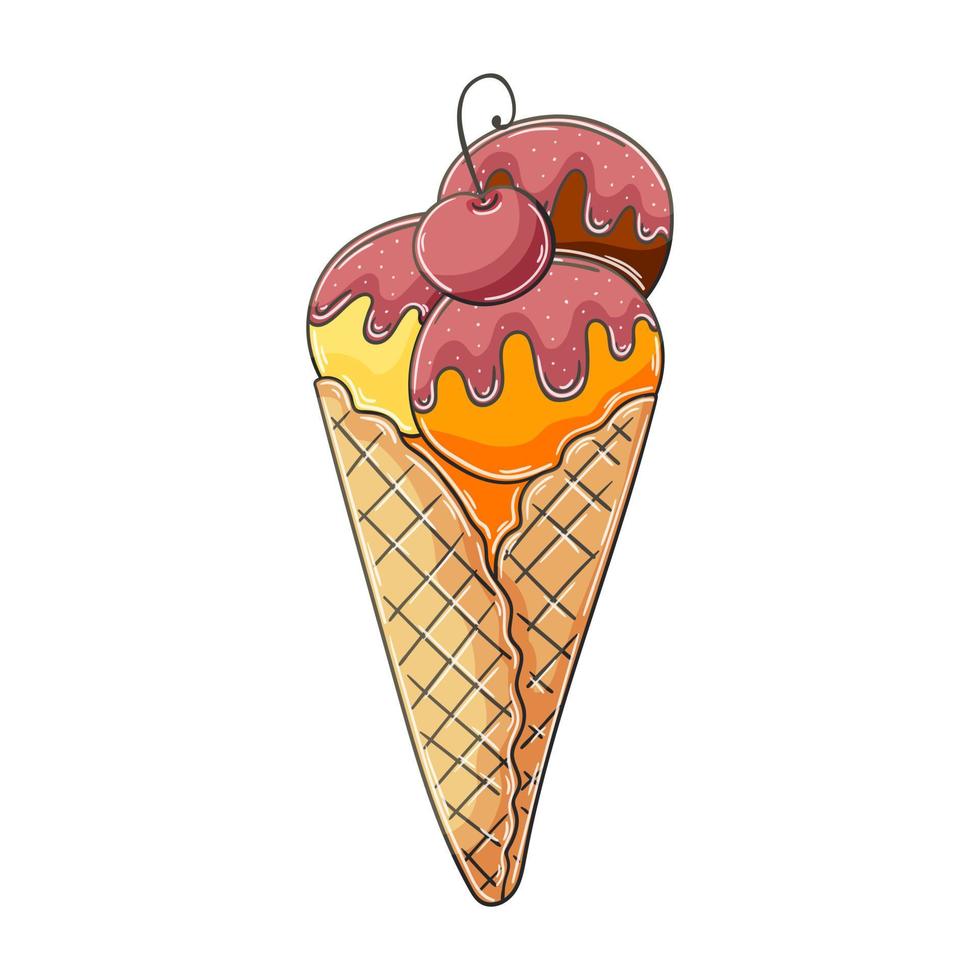 Illustration in hand draw style. Sweet dessert, graphic element for design vector