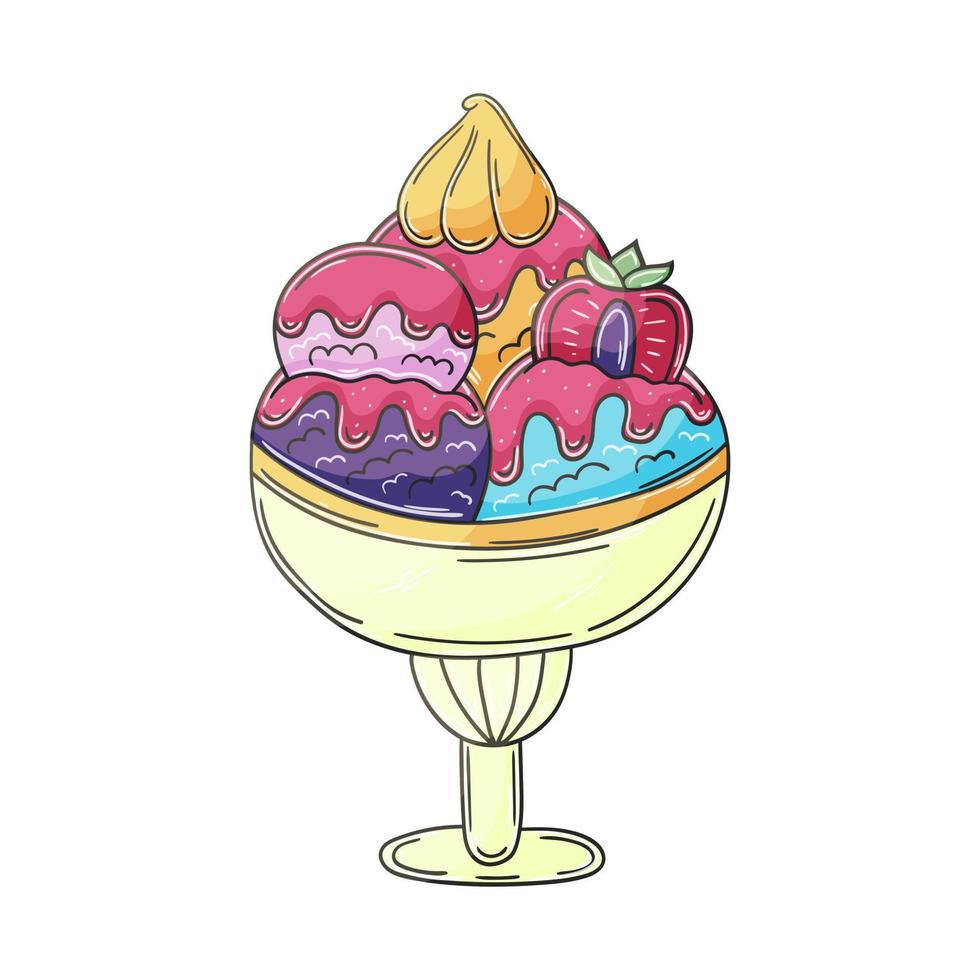 Illustration in hand draw style. Sweet dessert, graphic element for design vector