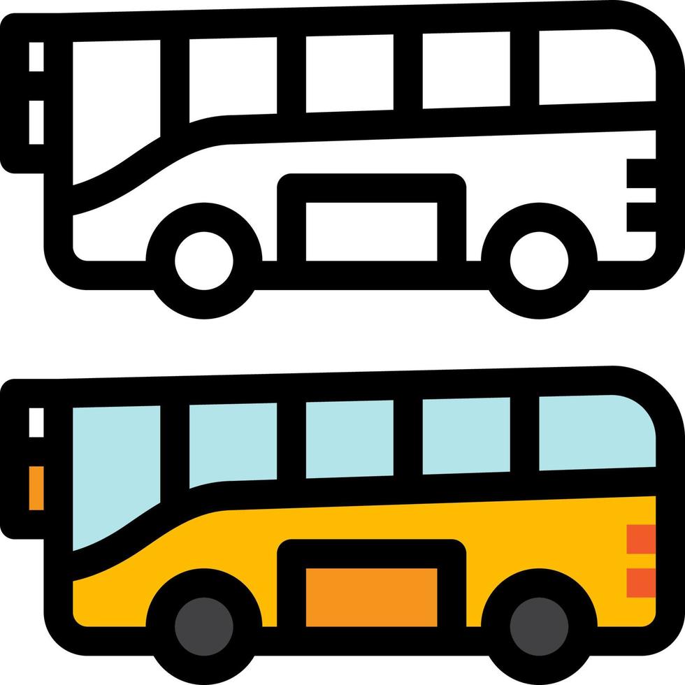 icono de línea de autobús vector