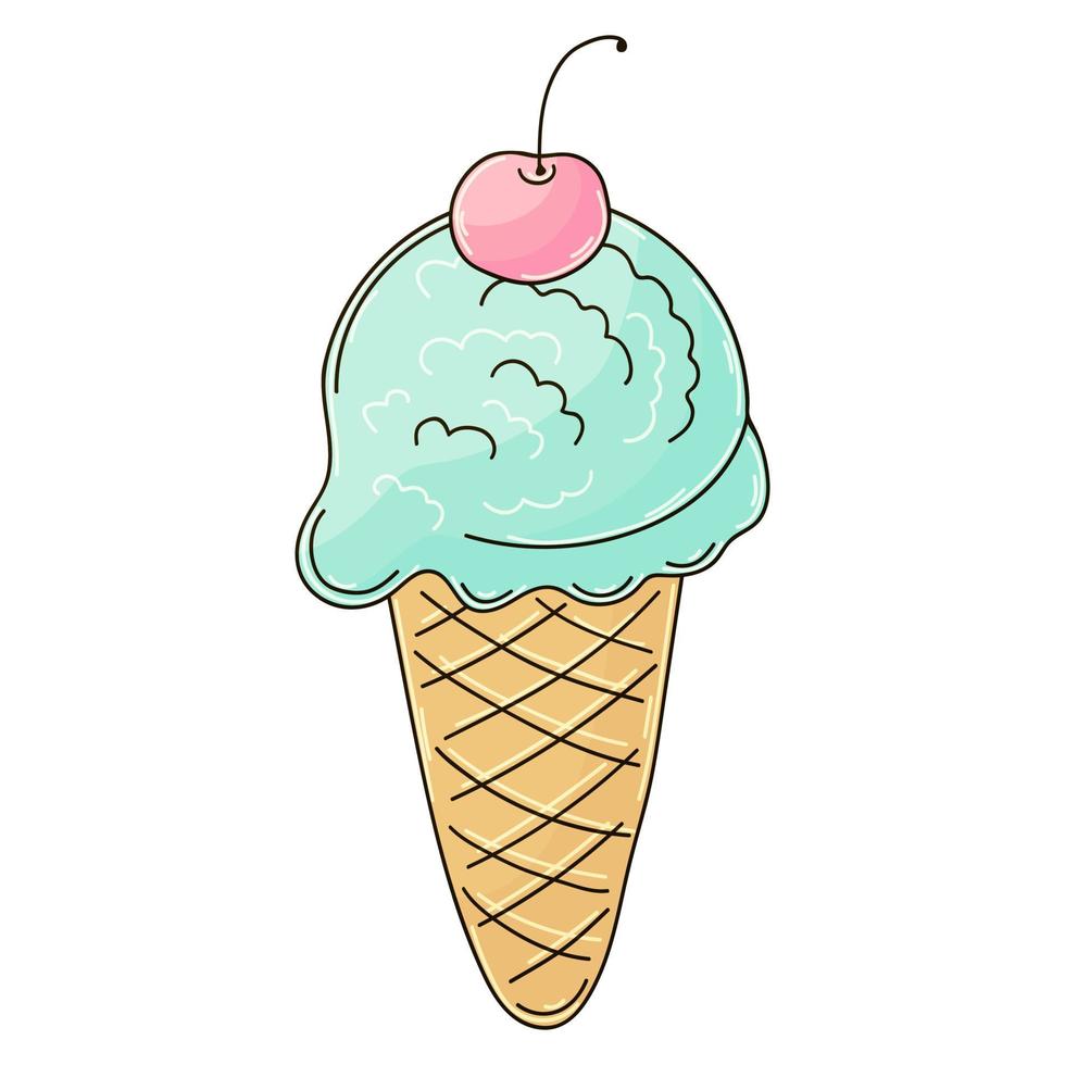 Illustration in hand draw style. Sweet dessert, graphic element for design vector