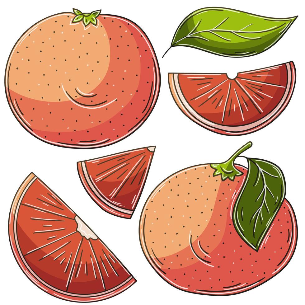 Set of vector illustrations in hand drawn style