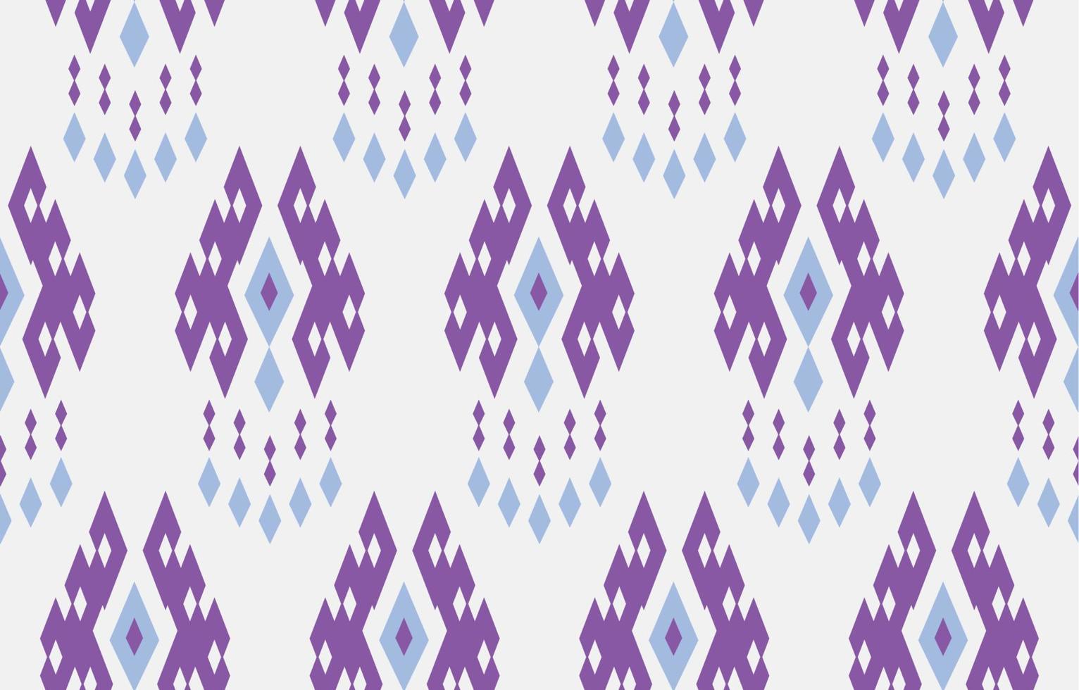 arte abstracto étnico ikat. patrón impecable en tribal, bordado popular de damasco, color púrpura, diseño de asia uzbeko para alfombra, papel pintado, ropa, envoltura, tela, cubierta, textil. vector