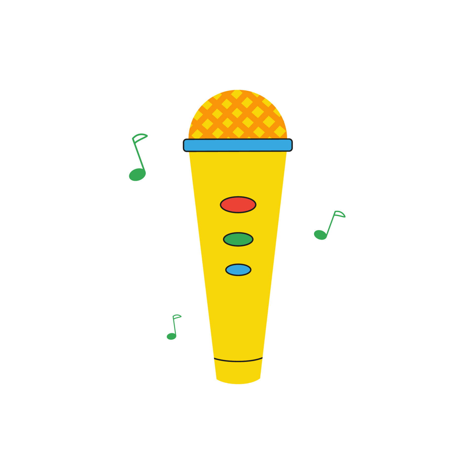 Niños De La Historieta Cantar Con Un Micrófono. Plantilla De Logotipo Para  La Fiesta De Karaoke Infantil. Ilustración Del Arte Vector De Imágenes  Sobre Un Fondo Blanco. Ilustraciones svg, vectoriales, clip art