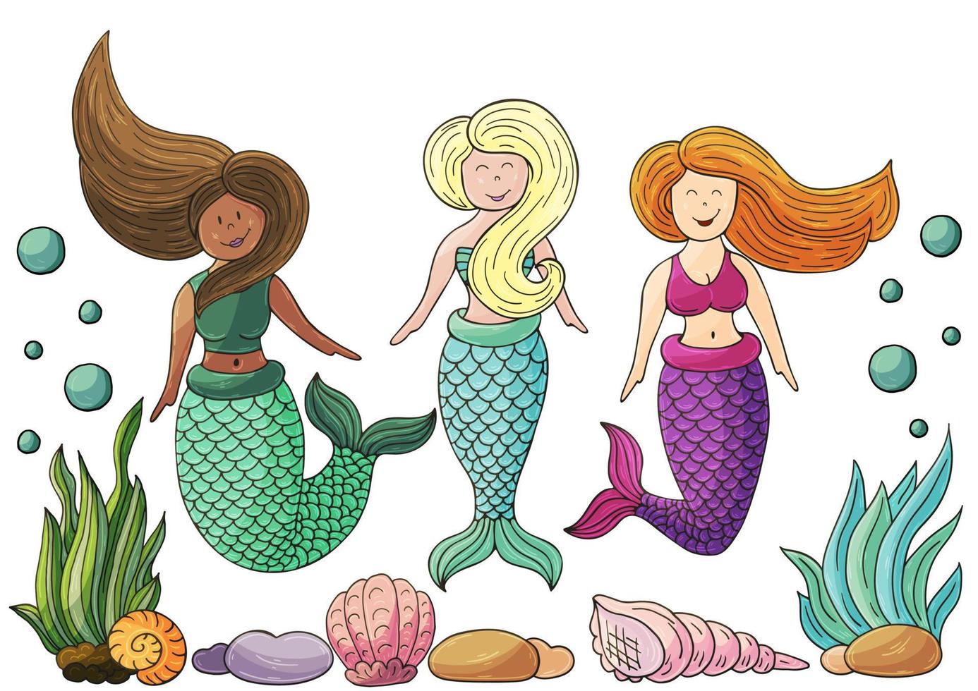 Fabulous illustrations and design elements. Illustration in hand draw style vector