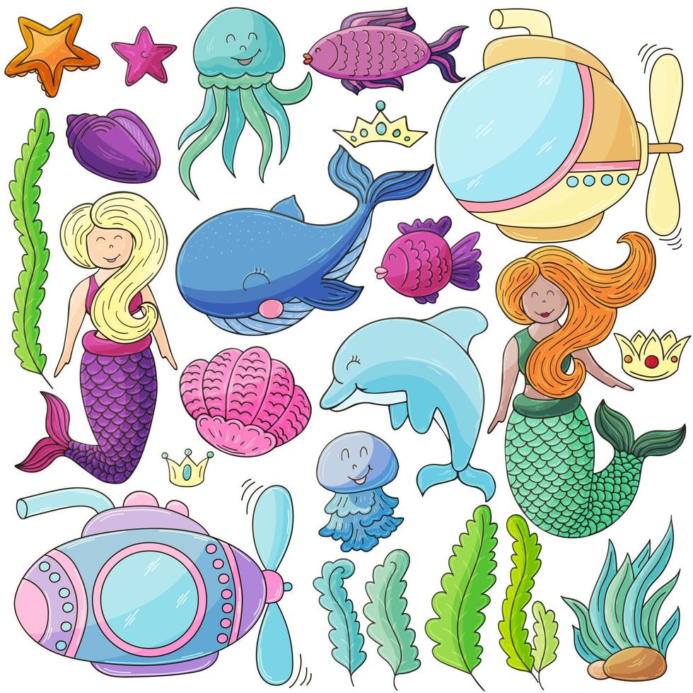 Fabulous illustrations and design elements. Illustration in hand draw style vector