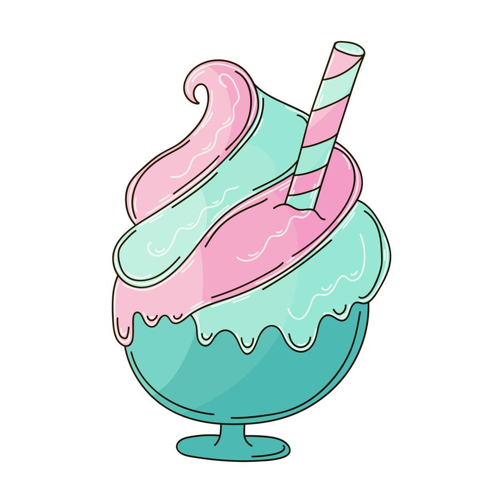 Illustration in hand draw style. Sweet dessert, graphic element for design vector