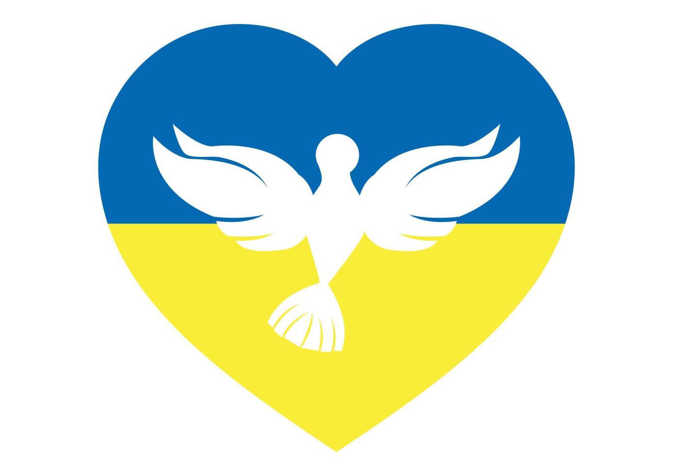 Ukraine Flag. Peace in Ukraine Vector Illustration