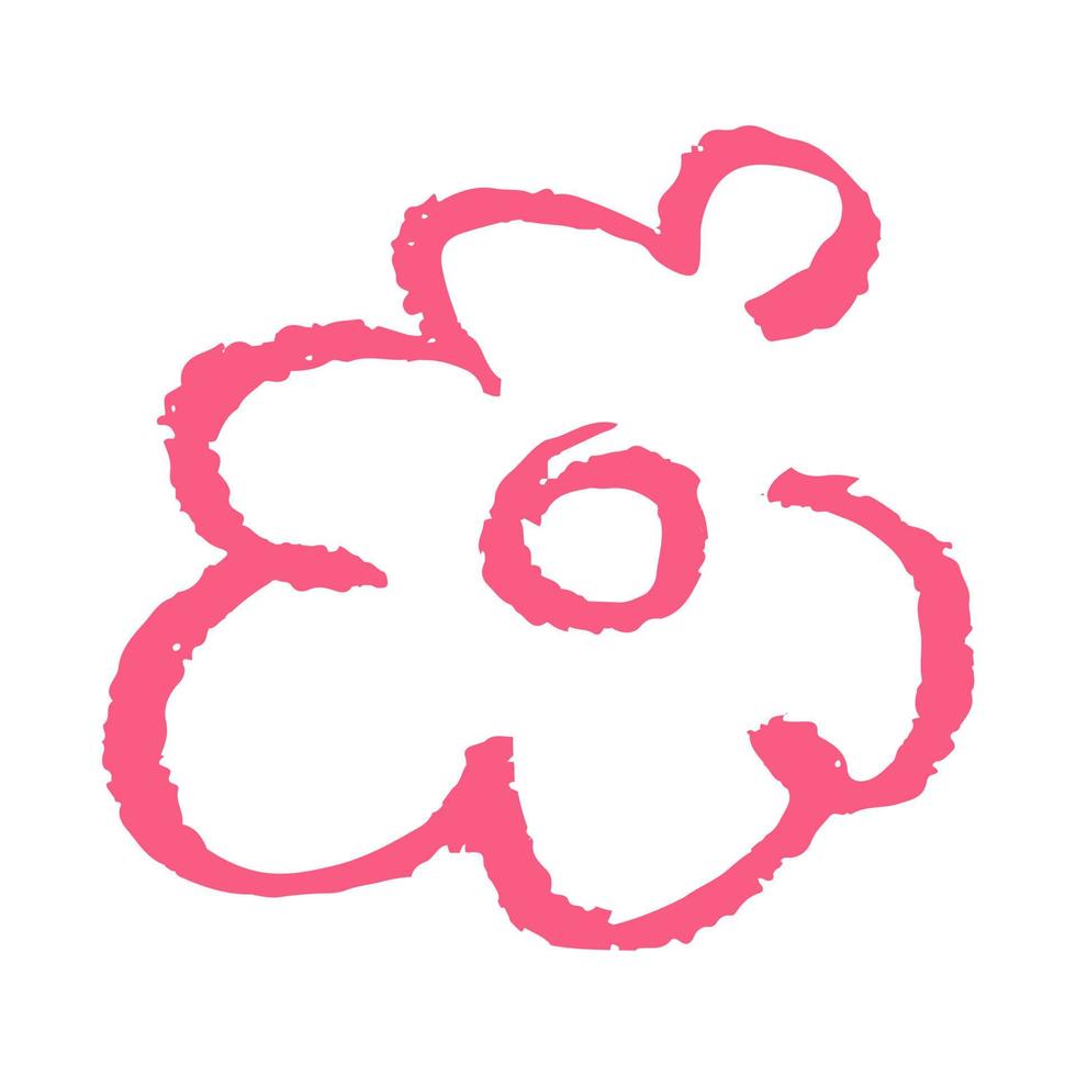 Icon in hand draw style. Drawing with wax crayons vector