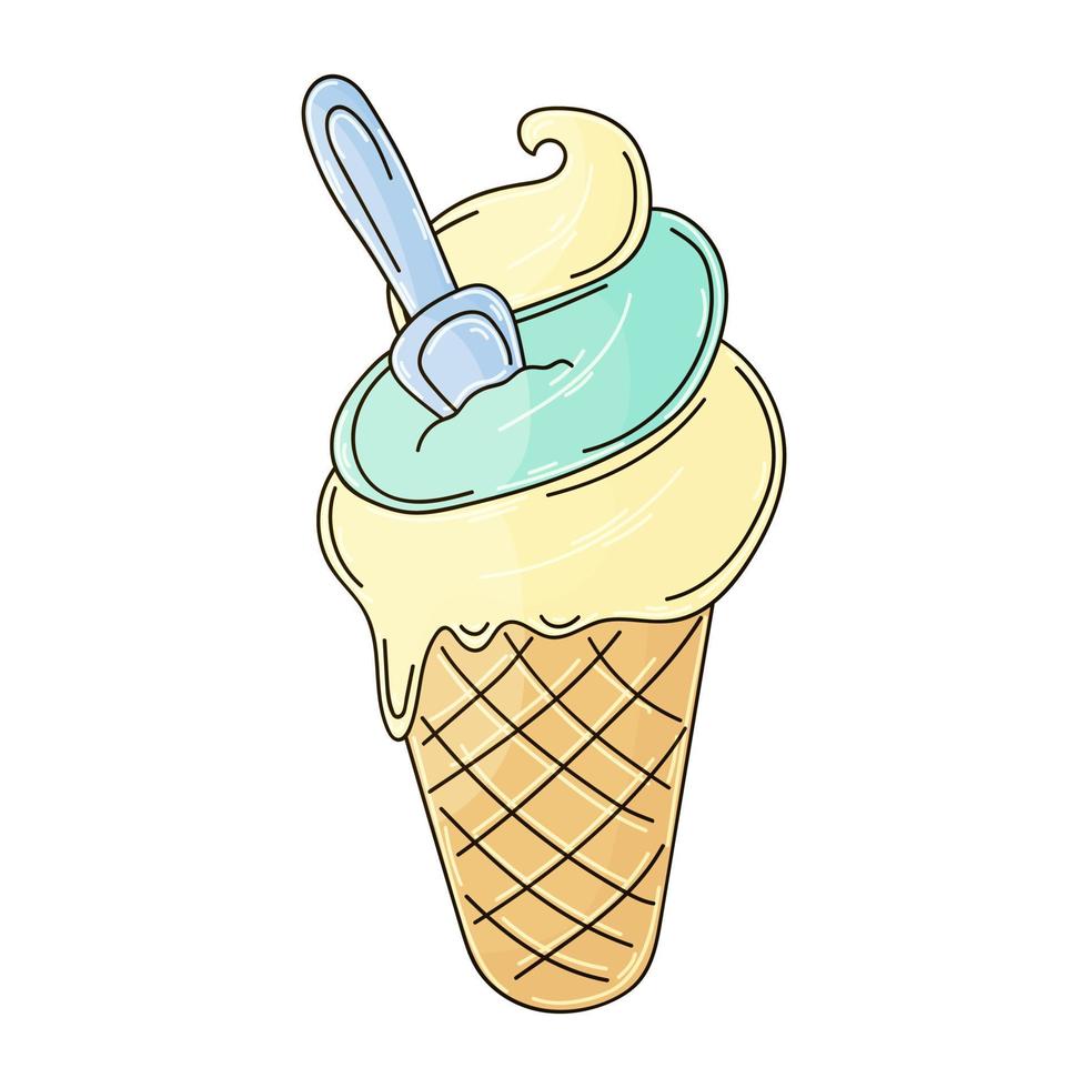 Illustration in hand draw style. Sweet dessert, graphic element for design vector