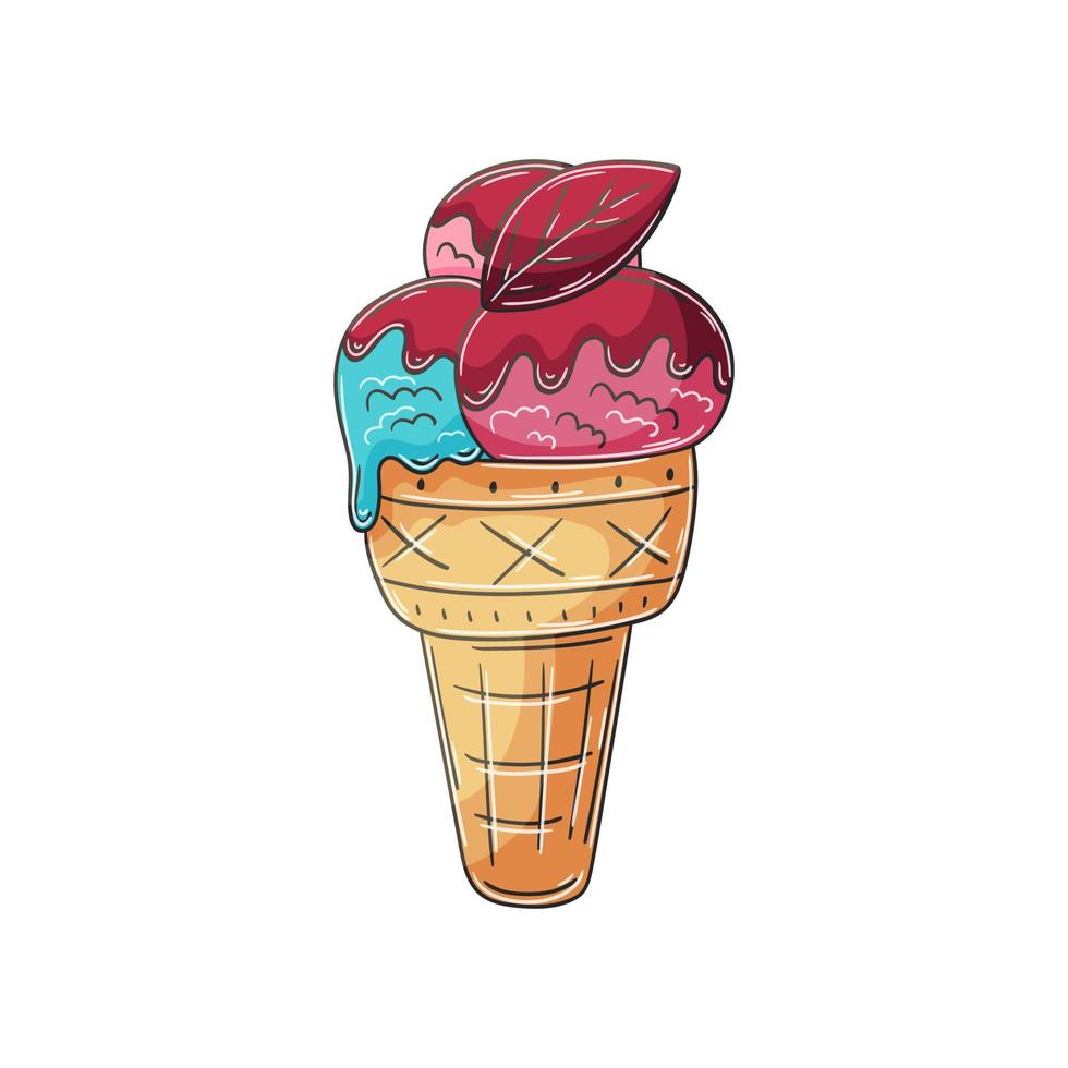 Illustration in hand draw style. Sweet dessert, graphic element for design vector