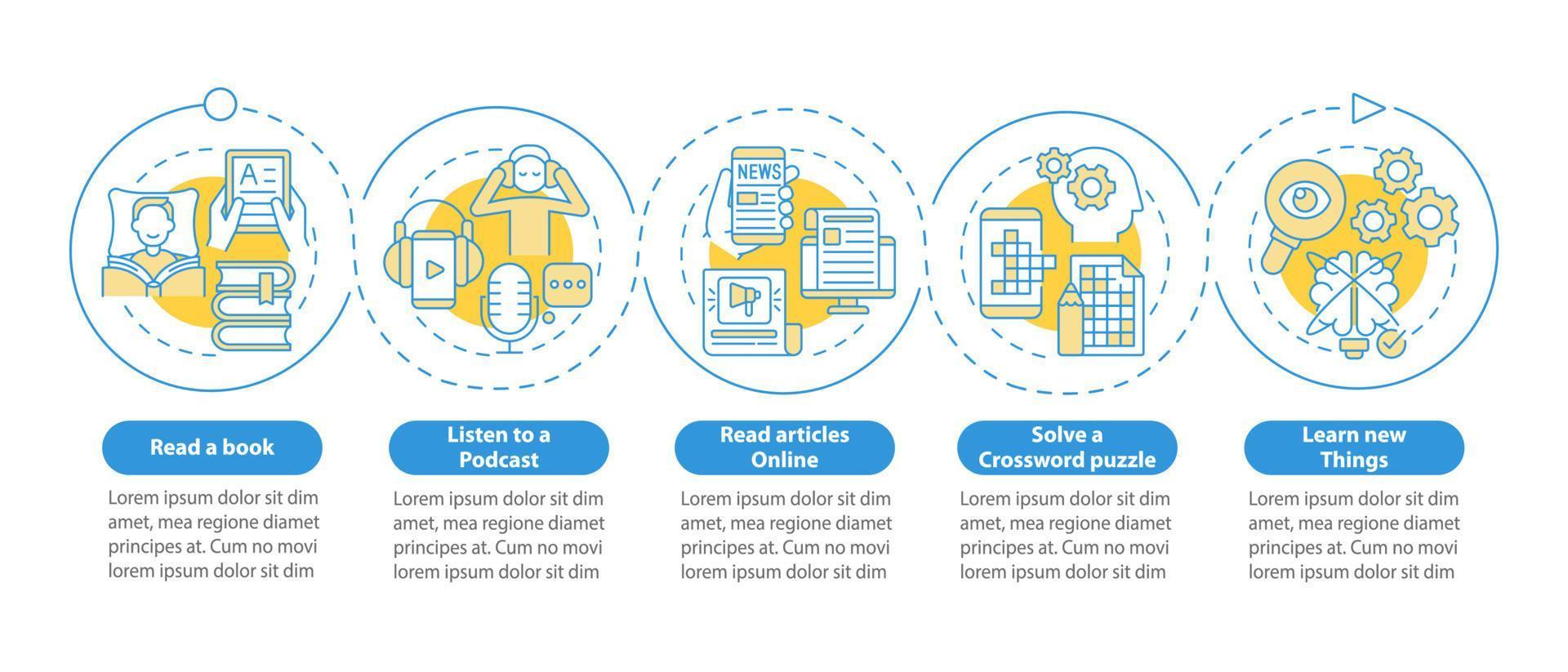 Morning routine ideas circle infographic template. Daily habits. Data ...