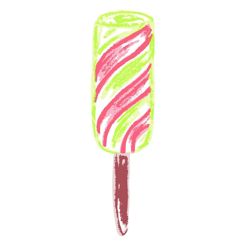 Icon in hand draw style. Drawing with wax crayons vector