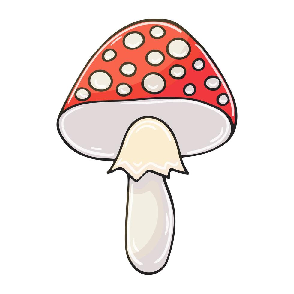 Autumn illustration in hand drawn style. Children's drawing vector