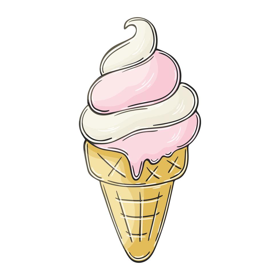 Illustration in hand draw style. Sweet dessert, graphic element for design vector