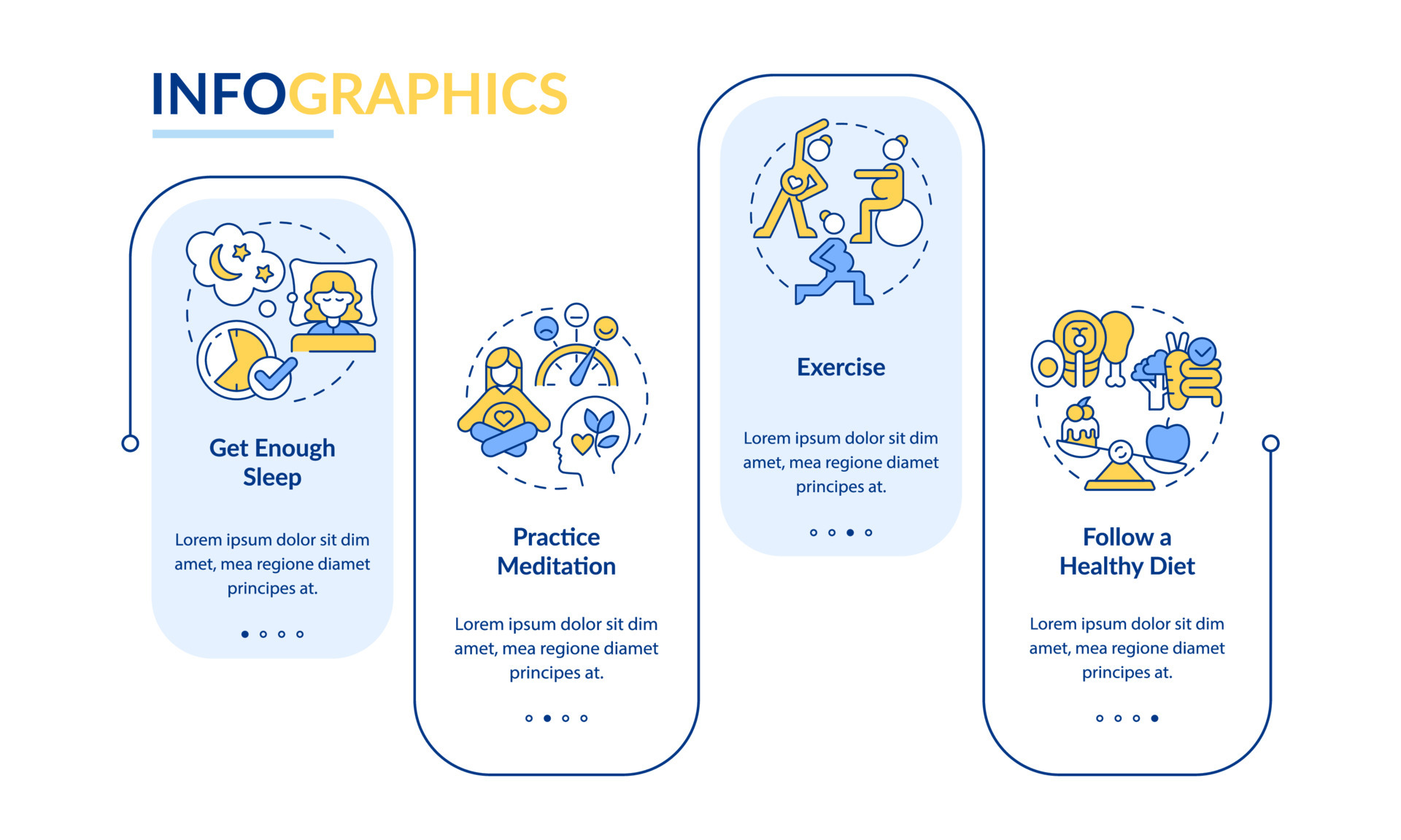 Wellbeing during pregnancy vector infographic template. Exercises