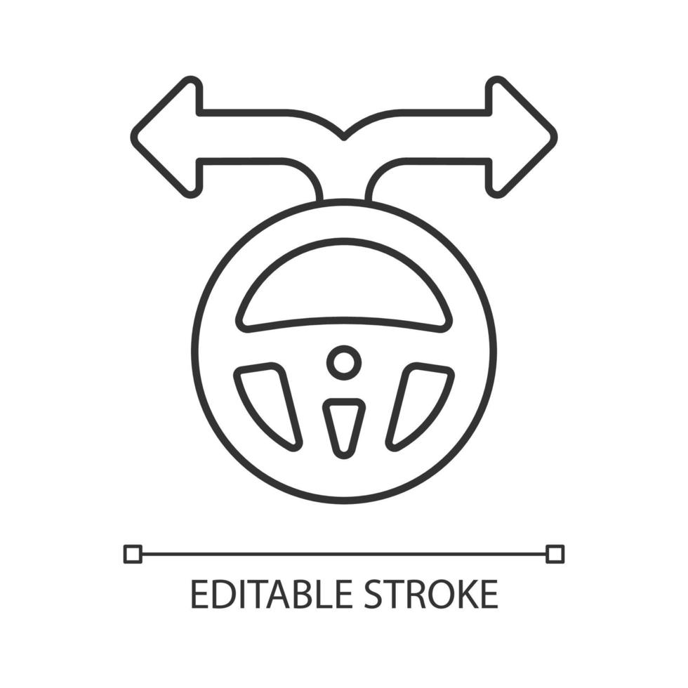 Flexibility to alternatives linear icon. Fast adaptation skill. Mobility and adaptability. Thin line customizable illustration. Contour symbol. Vector isolated outline drawing. Editable stroke