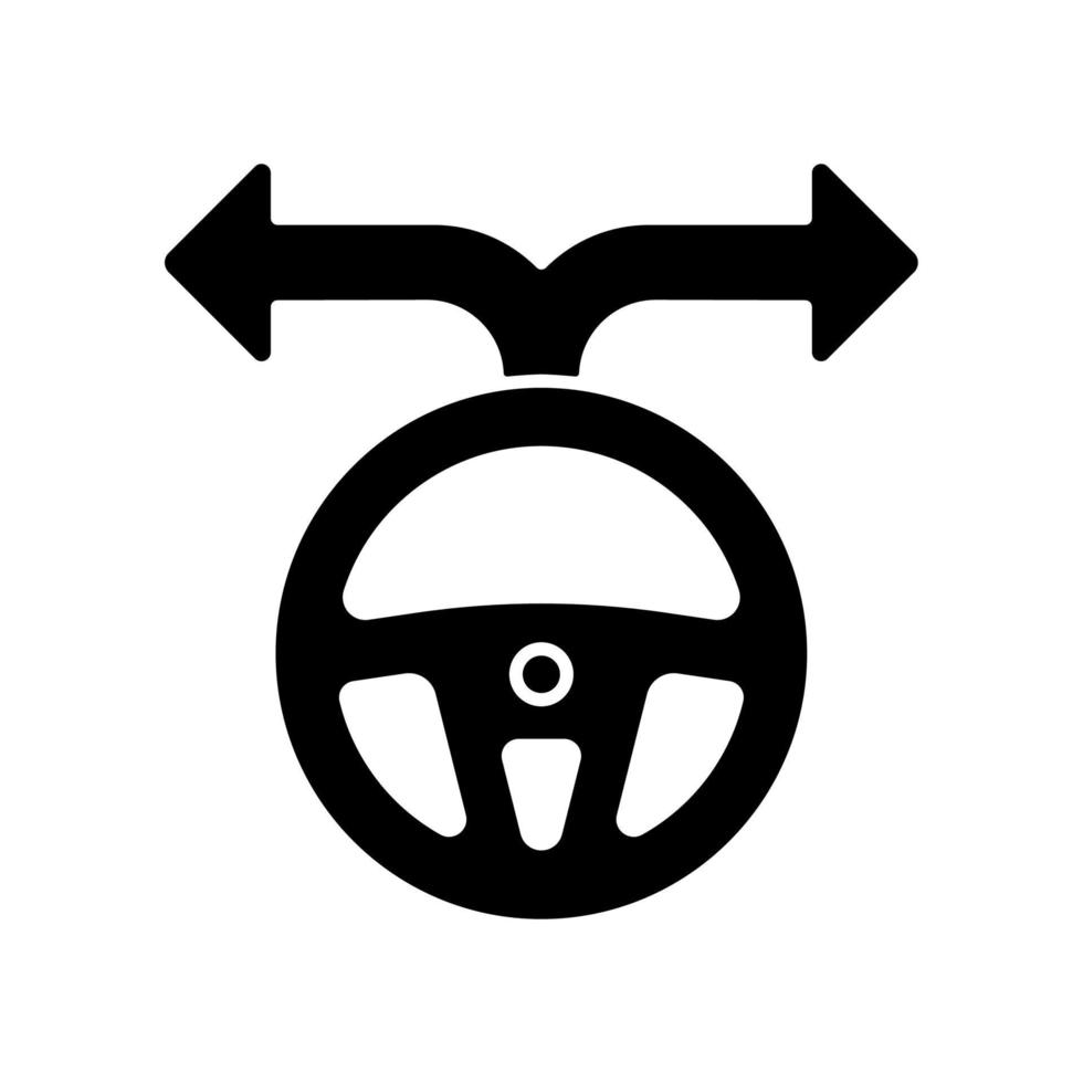 Flexibility to alternatives black glyph icon. Fast adaptation skill. Mobility and adaptability. Critical thinking ability. Silhouette symbol on white space. Vector isolated illustration
