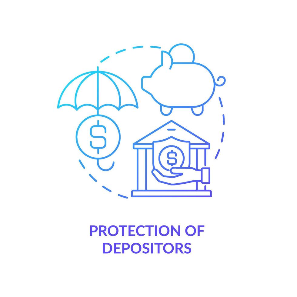 Deposit guarantee providing concept icon. Banking services. Financial management. Bank regulation tasks, rules abstract idea thin line illustration. Vector isolated outline color drawing