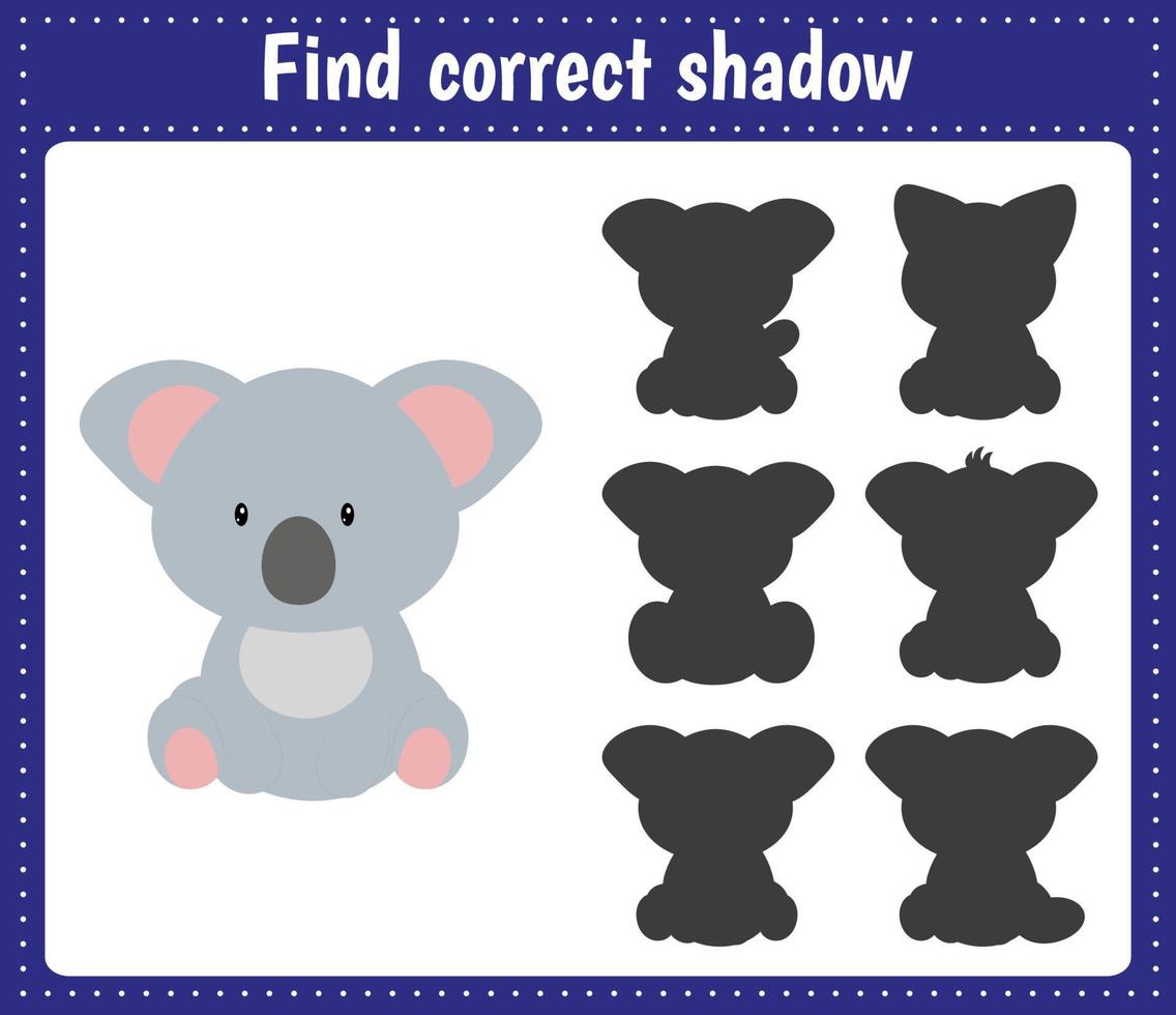 Find the correct shadow Koala. vector