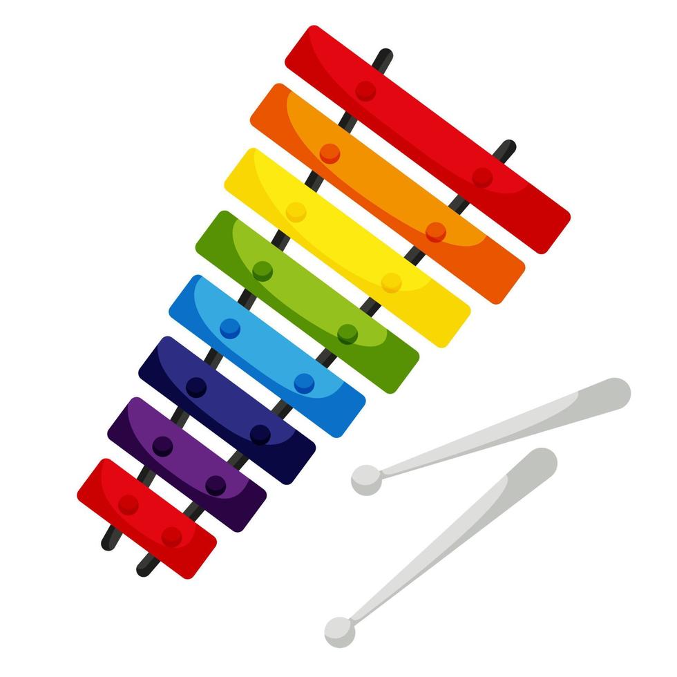 Xylophone musical instrument. Vector illustration