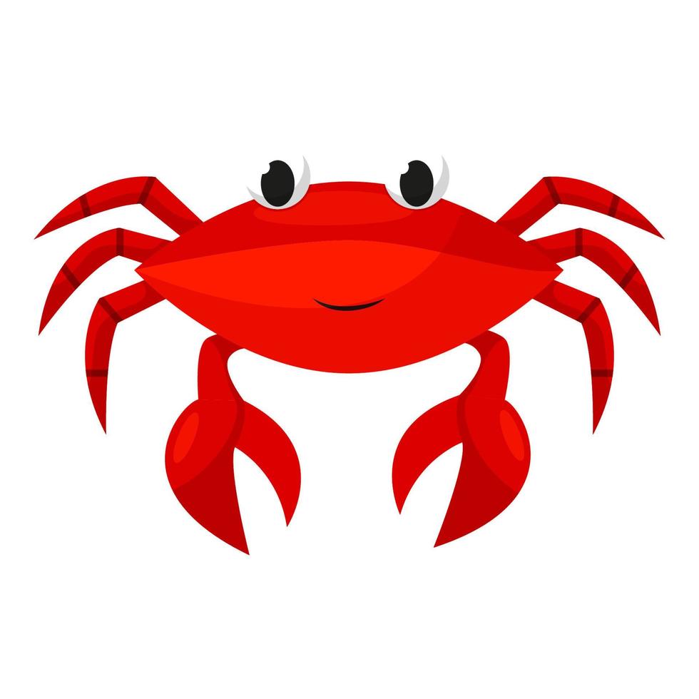 Cartoon little red crab vector