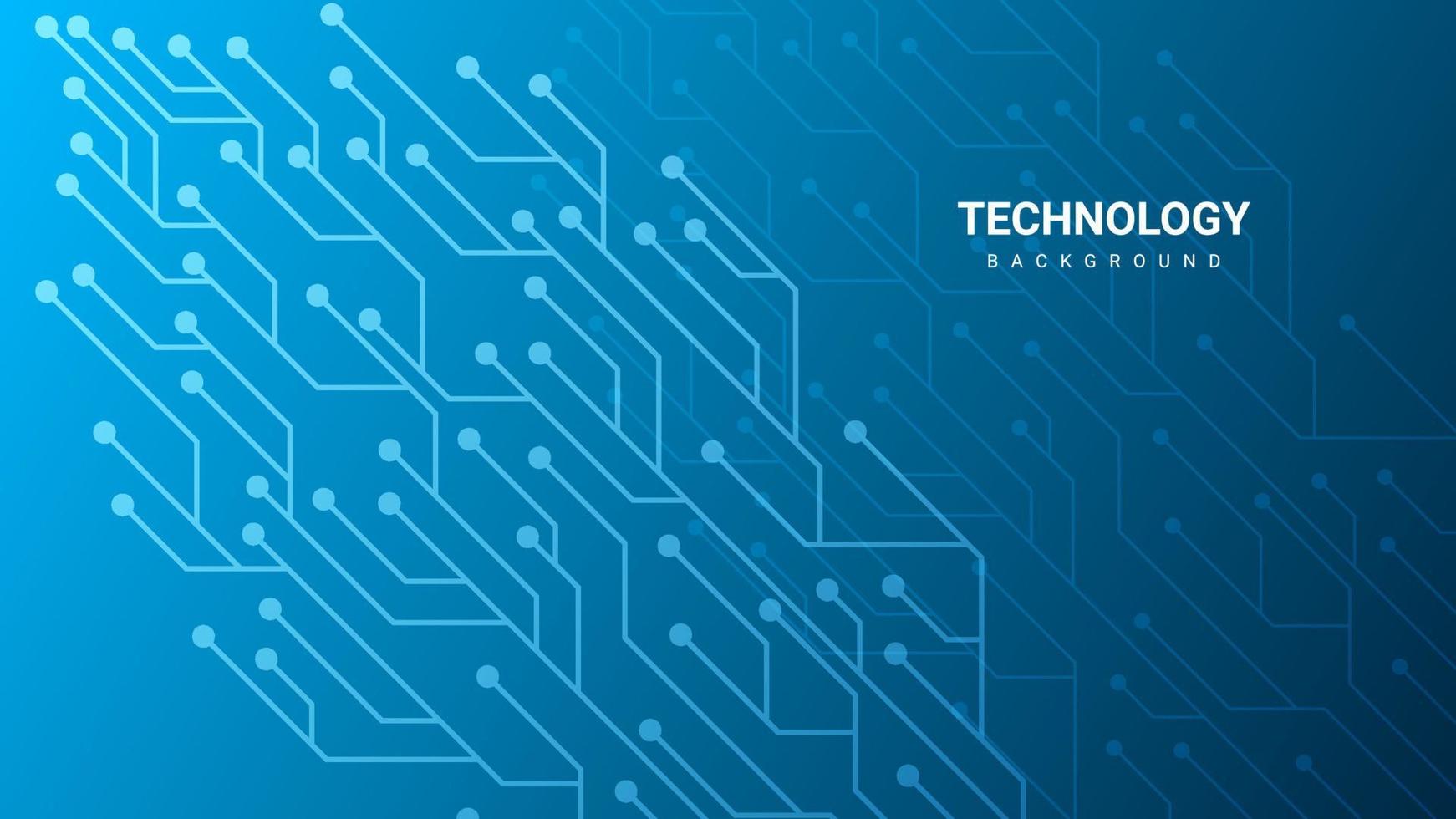 technology abstract background with lines and dots vector