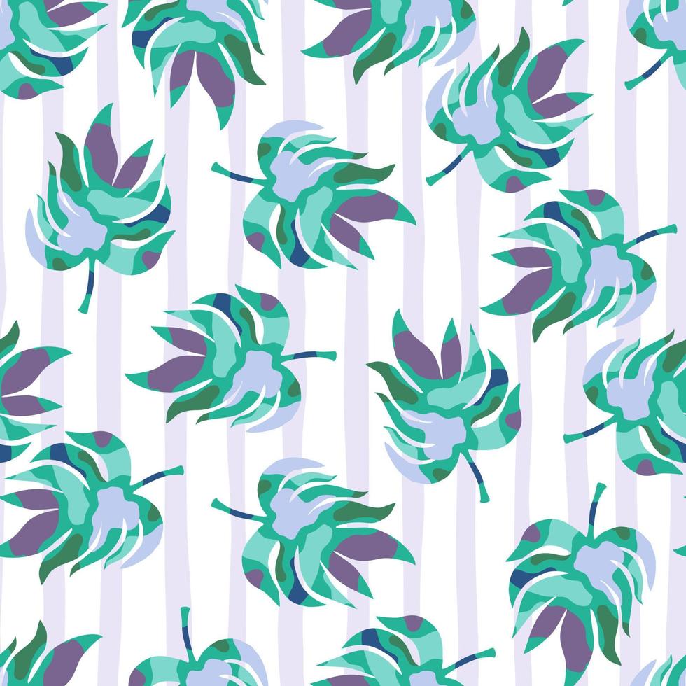 Rainforest palm leaves tropical seamless pattern. Abstract leaf endless wallpaper. vector