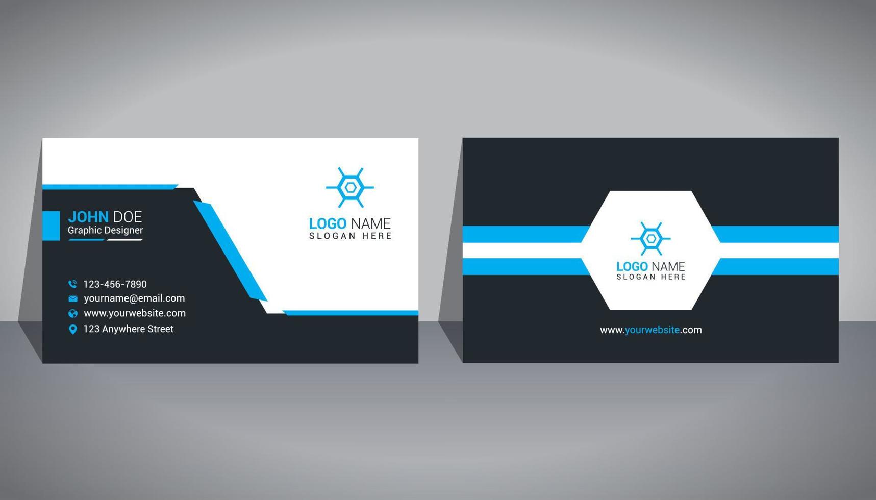 Corporate business card design template vector