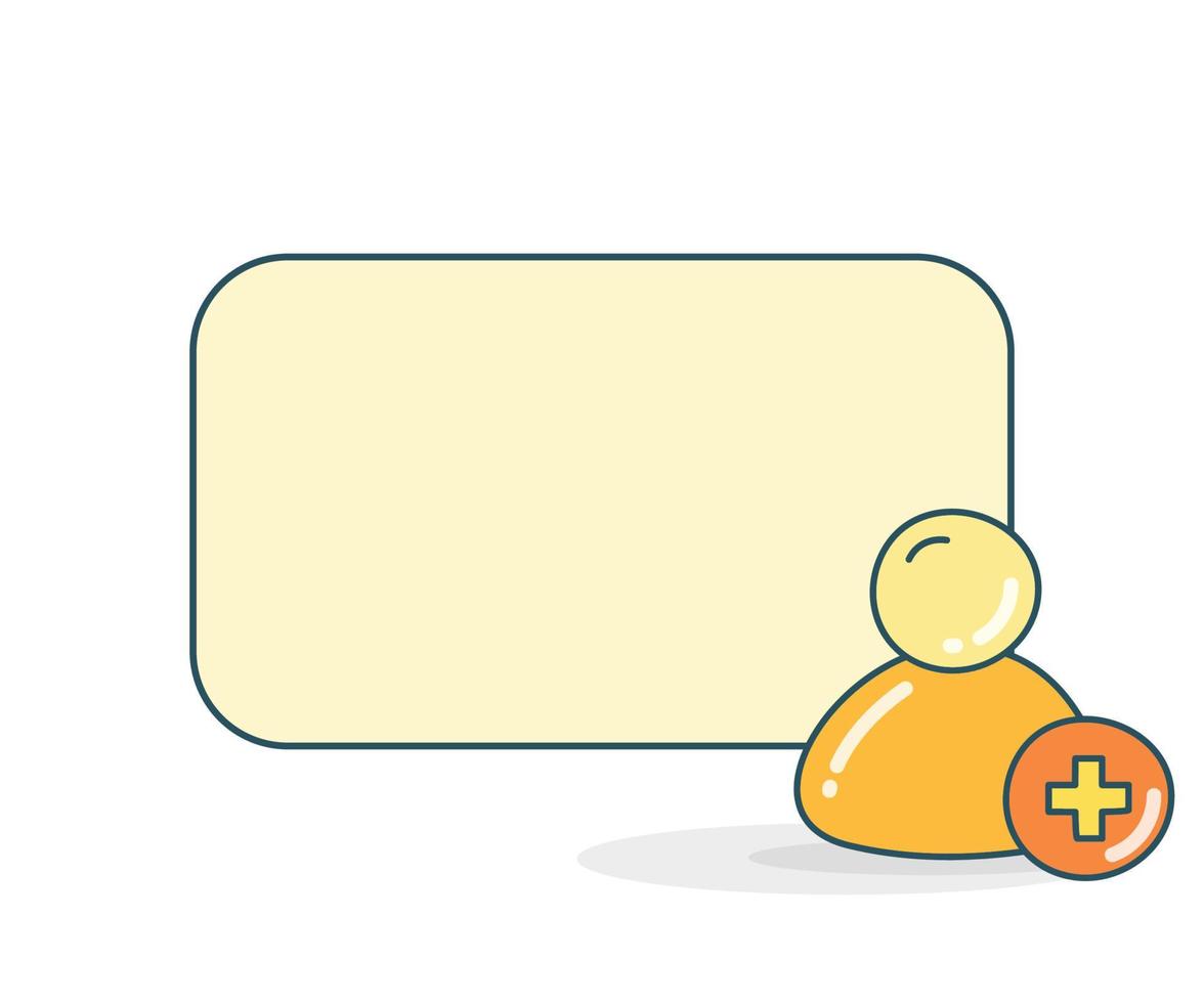 user with memo board vector illustration