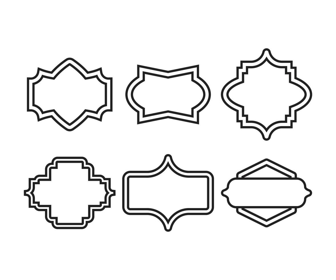 conjunto de marco de insignia de etiqueta vector